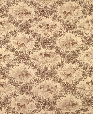 BRUNSCHWIG & FILS BR-70416.881.0 ON POINT COTTON PRINT TOBACCO Fabric - Eade's Wallpaper