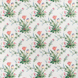 BRUNSCHWIG & FILS BR-71071.05.0 REVEILLON TULIPS GLAZED CHINTZ ROSE ON WHITE Fabric - Eade's Wallpaper