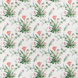 BRUNSCHWIG & FILS BR-71071.05.0 REVEILLON TULIPS GLAZED CHINTZ ROSE ON WHITE Fabric - Eade's Wallpaper