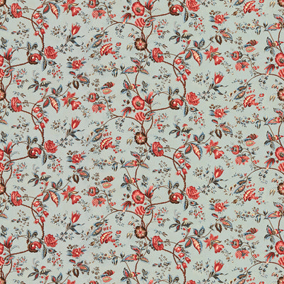 BRUNSCHWIG & FILS BR-71309.222.0 BOUGAINVILLE COTTON PRINT BLEU Fabric - Eade's Wallpaper