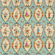 BRUNSCHWIG & FILS BR-71615.207.0 GEISHA SKY/ROSE Fabric - Eade's Wallpaper