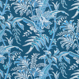 BRUNSCHWIG & FILS BR-79121.550.0 SEYCHELLES COTTON PRINT NAVY Fabric - Eade's Wallpaper