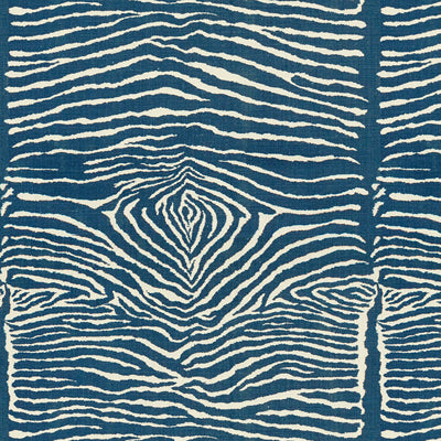 BRUNSCHWIG & FILS BR-79168.5.0 LE ZEBRE INDIGO Fabric - Eade's Wallpaper