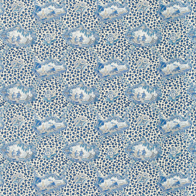 BRUNSCHWIG & FILS BR-79227.5.0 CHINESE LEOPARD TOILE PORCELAIN Fabric - Eade's Wallpaper