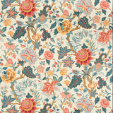 BRUNSCHWIG & FILS BR-79329.195.0 NIZAM COTTON PRINT RED/BLUE Fabric - Eade's Wallpaper