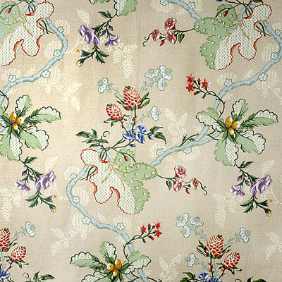 BRUNSCHWIG & FILS BR-79355.018.0 FABRIANO COTTON AND LINEN PRINT ALMOND Fabric - Eade's Wallpaper