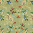BRUNSCHWIG & FILS BR-79355.464.0 FABRIANO COTTON AND LINEN PRINT JADE Fabric - Eade's Wallpaper