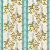 BRUNSCHWIG & FILS BR-79510.13.0 JOSSELIN COTTON AND LINEN PRINT AQUA/MIST Fabric - Eade's Wallpaper