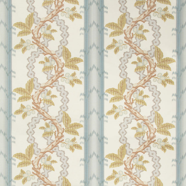 BRUNSCHWIG & FILS BR-79510.511.0 JOSSELIN COTTON AND LINEN PRINT SLATE/GREY Fabric - Eade's Wallpaper