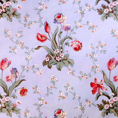 BRUNSCHWIG & FILS BR-79599.207.0 ODE TO SPRING COTTON & LINEN PRINT SKY BLUE Fabric - Eade's Wallpaper