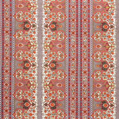 BRUNSCHWIG & FILS BR-79743.634.0 DIGBY S TENT LINEN & COTTON PRINT CORAL Fabric - Eade's Wallpaper