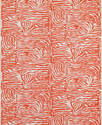 BRUNSCHWIG & FILS BR-79770.641.0 ASHANTI LINEN AND COTTON PRINT ORANGE Fabric - Eade's Wallpaper