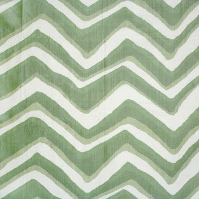 BRUNSCHWIG & FILS BR-79785.432.0 CHEVRON BAR SILK WARP PRINT LEAF Fabric - Eade's Wallpaper