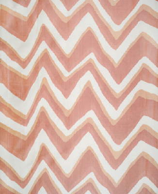 BRUNSCHWIG & FILS BR-79785.634.0 CHEVRON BAR SILK WARP PRINT CORAL Fabric - Eade's Wallpaper