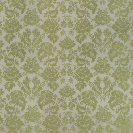 BRUNSCHWIG & FILS BR-81035.311.0 MOULINS DAMASK LICHEN Fabric - Eade's Wallpaper