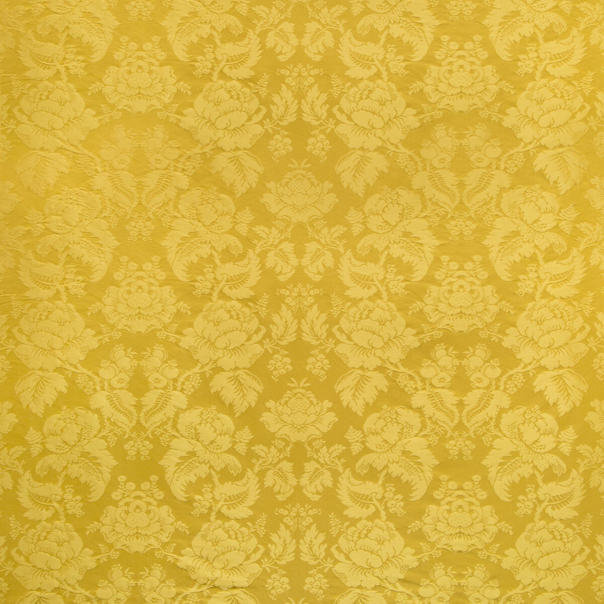 BRUNSCHWIG & FILS BR-81035.4.0 MOULINS DAMASK CANARY Fabric - Eade's Wallpaper