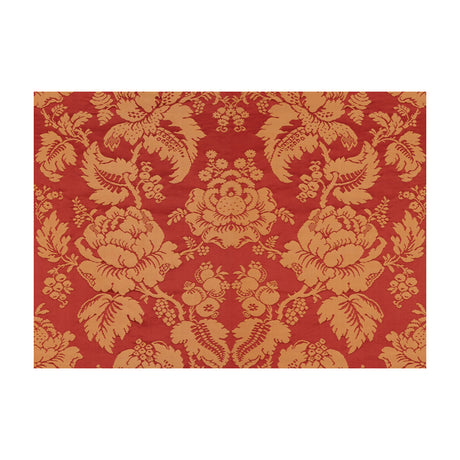 BRUNSCHWIG & FILS BR-81035.O.0 MOULINS DAMASK ROUGE/IVOIRE Fabric - Eade's Wallpaper