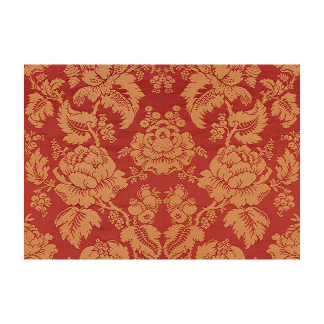 BRUNSCHWIG & FILS BR-81035.O.0 MOULINS DAMASK ROUGE/IVOIRE Fabric - Eade's Wallpaper