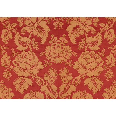 BRUNSCHWIG & FILS BR-81035.O.0 MOULINS DAMASK ROUGE/IVOIRE Fabric - Eade's Wallpaper