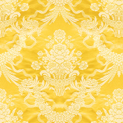 BRUNSCHWIG & FILS BR-81036.D.0 CHARLIEU LAMPAS JAUNE/IVOIRE Fabric - Eade's Wallpaper