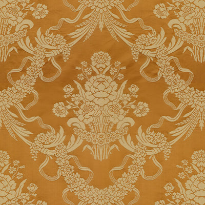 BRUNSCHWIG & FILS BR-81036.E.0 CHARLIEU LAMPAS COGNAC/IVOIRE Fabric - Eade's Wallpaper