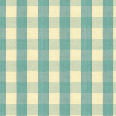 BRUNSCHWIG & FILS BR-89149.513.0 CARSTEN CHECK AQUA Fabric - Eade's Wallpaper