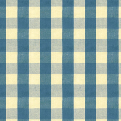 BRUNSCHWIG & FILS BR-89149.55.0 CARSTEN CHECK INDIGO Fabric - Eade's Wallpaper