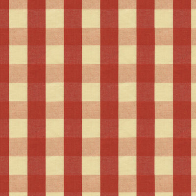 BRUNSCHWIG & FILS BR-89149.9.0 CARSTEN CHECK POMEGRANATE Fabric - Eade's Wallpaper
