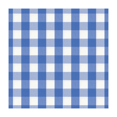 BRUNSCHWIG & FILS BR-89725.235.0 EXCHEQUER COTTON CHECK CORNFLOWER Fabric - Eade's Wallpaper