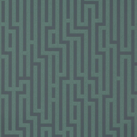 G P & J BAKER BW45007.9.0 FRETWORK INDIGO/TEAL Wallpaper - Eade's Wallpaper