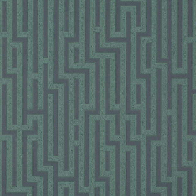 G P & J BAKER BW45007.9.0 FRETWORK INDIGO/TEAL Wallpaper - Eade's Wallpaper