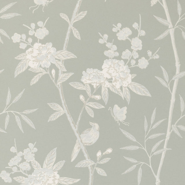G P & J BAKER BW45066.6.0 PEONY & BLOSSOM SOFT BLUE Wallpaper - Eade's Wallpaper