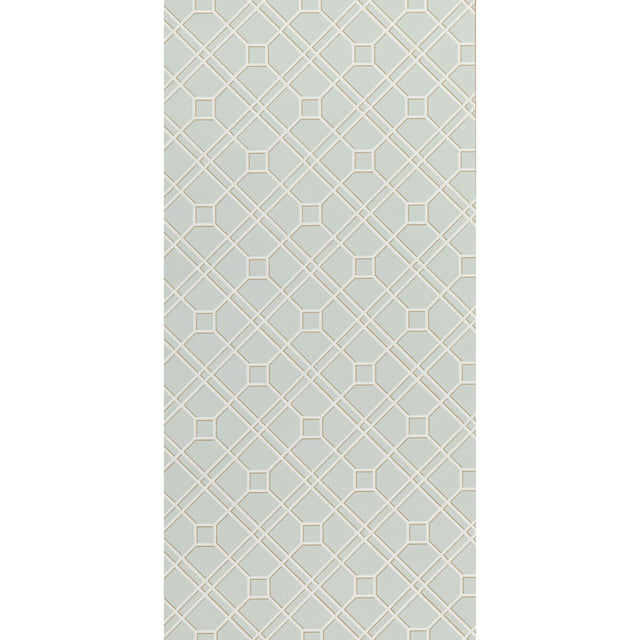 G P & J BAKER BW45071.11.0 LANGDALE TRELLIS SOFT AQUA Wallpaper - Eade's Wallpaper
