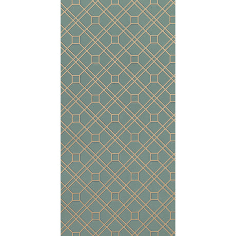 G P & J BAKER BW45071.12.0 LANGDALE TRELLIS TEAL/BRONZE Wallpaper - Eade's Wallpaper