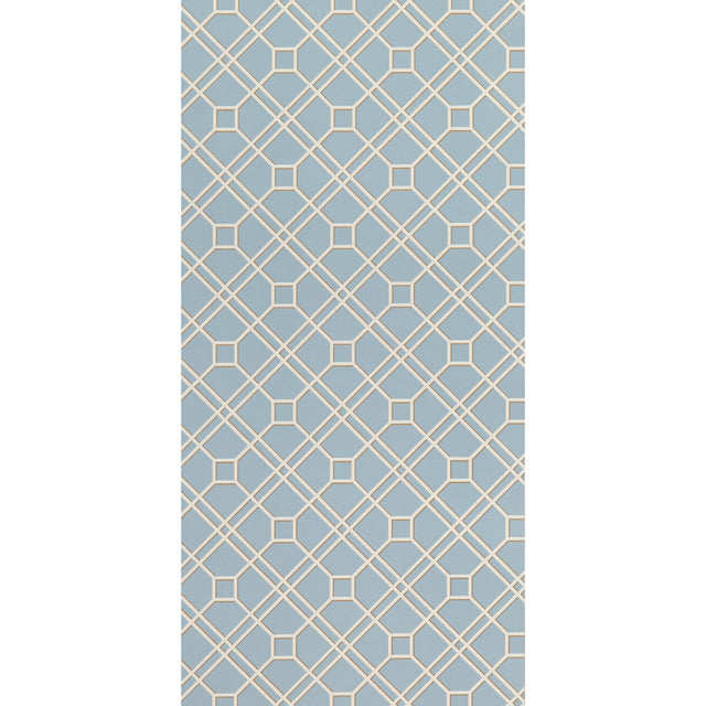 G P & J BAKER BW45071.9.0 LANGDALE TRELLIS SOFT BLUE Wallpaper - Eade's Wallpaper
