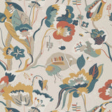 G P & J BAKER BW45080.4.0 CALIFORNIA TEAL/OCHRE Wallpaper - Eade's Wallpaper