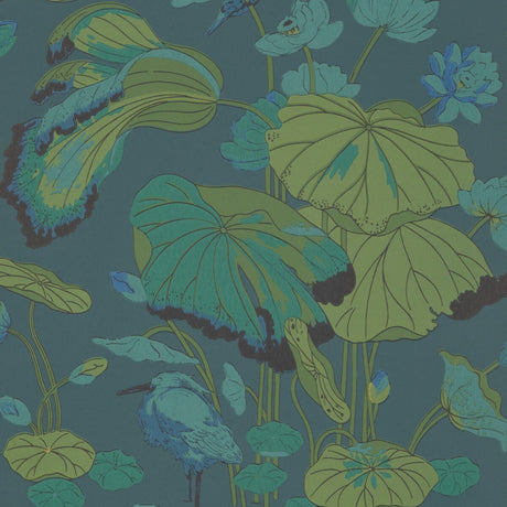 G P & J BAKER BW45083.2.0 NYMPHEUS TEAL Wallpaper - Eade's Wallpaper
