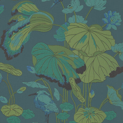 G P & J BAKER BW45083.2.0 NYMPHEUS TEAL Wallpaper - Eade's Wallpaper