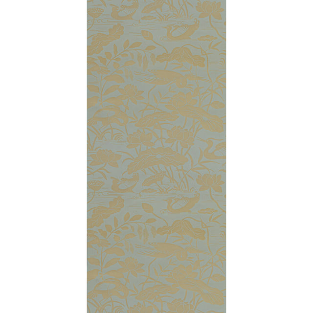 G P & J BAKER BW45089.5.0 HERON & LOTUS FLOWER EUCALYPTUS Wallpaper - Eade's Wallpaper