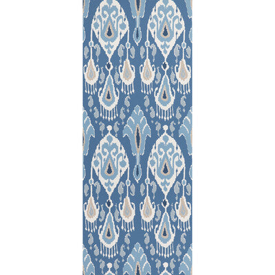 G P & J BAKER BW45090.2.0 IKAT BOKHARA INDIGO Wallpaper - Eade's Wallpaper