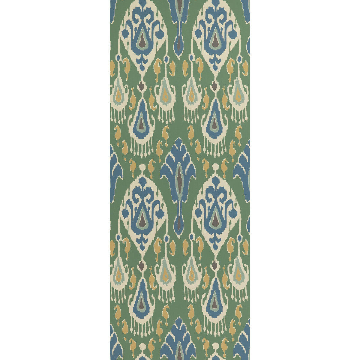 G P & J BAKER BW45090.3.0 IKAT BOKHARA EMERALD Wallpaper - Eade's Wallpaper