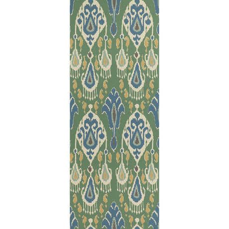G P & J BAKER BW45090.3.0 IKAT BOKHARA EMERALD Wallpaper - Eade's Wallpaper