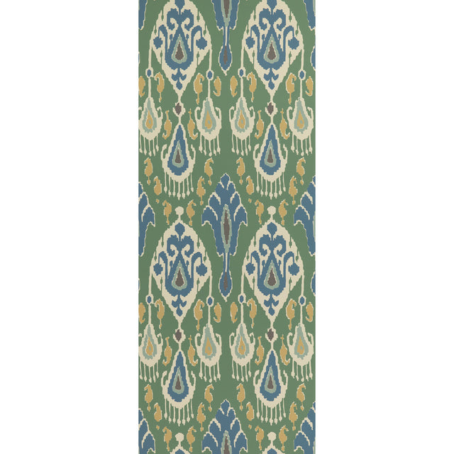 G P & J BAKER BW45090.3.0 IKAT BOKHARA EMERALD Wallpaper - Eade's Wallpaper