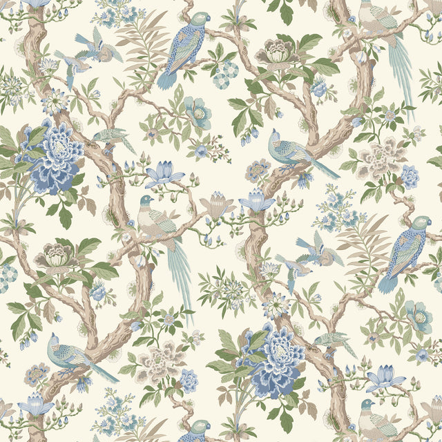 G P & J BAKER BW45094.1.0 ELTHAM BLUE Wallpaper - Eade's Wallpaper