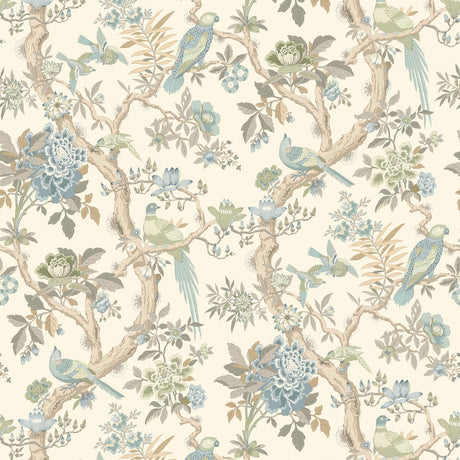 G P & J BAKER BW45094.4.0 ELTHAM AQUA Wallpaper - Eade's Wallpaper