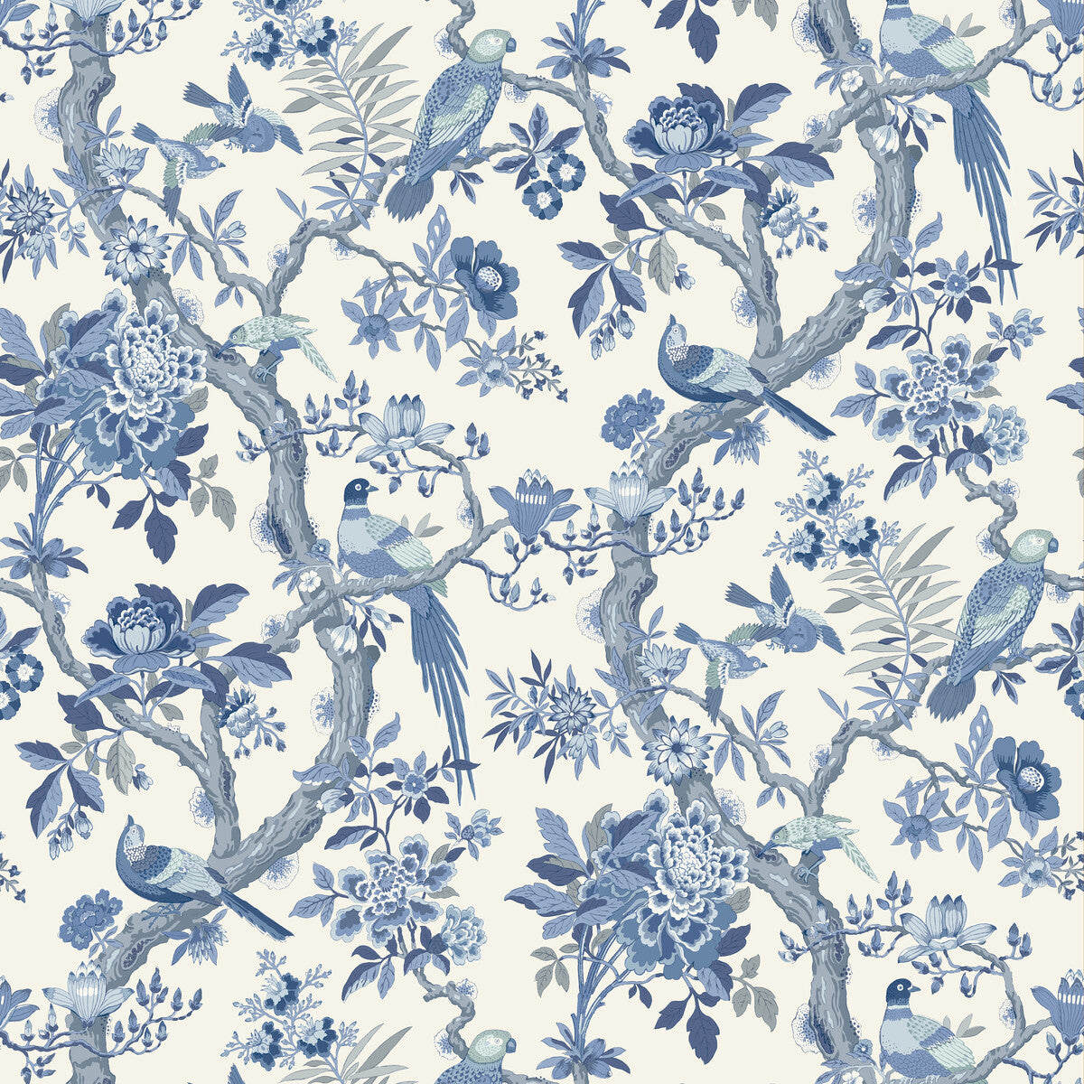 G P & J BAKER BW45094.5.0 ELTHAM INDIGO Wallpaper - Eade's Wallpaper