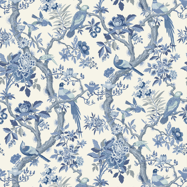G P & J BAKER BW45094.5.0 ELTHAM INDIGO Wallpaper - Eade's Wallpaper