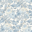 G P & J BAKER BW45095.1.0 SUMMER PEONY BLUE Wallpaper - Eade's Wallpaper