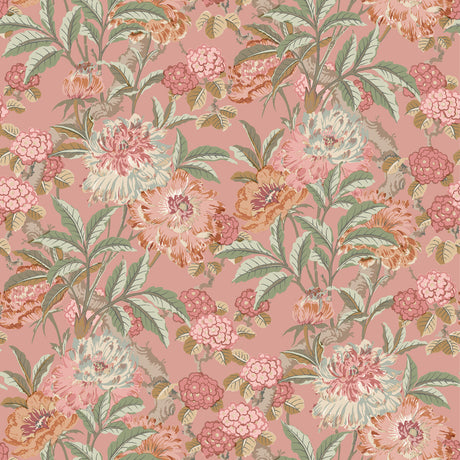 G P & J BAKER BW45095.2.0 SUMMER PEONY RED Wallpaper - Eade's Wallpaper