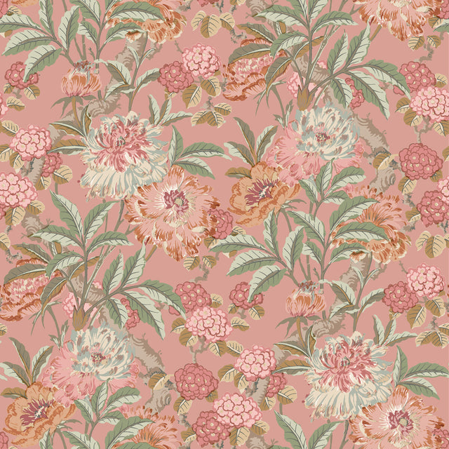 G P & J BAKER BW45095.2.0 SUMMER PEONY RED Wallpaper - Eade's Wallpaper